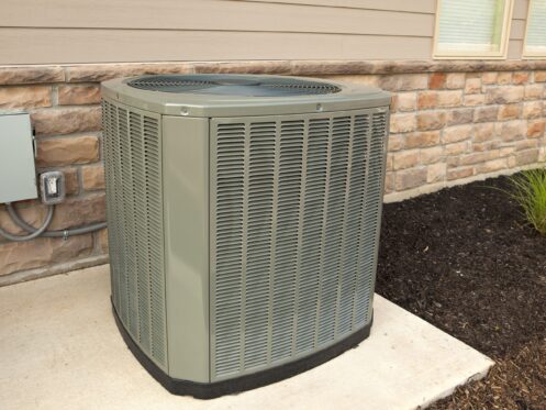 Outdoor unit of a high efficiency air conditioner